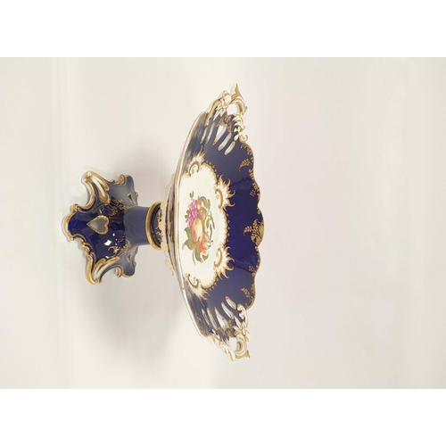 308 - 19th century English porcelain dessert service with signature retailers mark to underside for John A... 