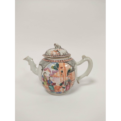 349 - Group of Chinese export porcelain to include 18th century famille rose globular teapot with cover, p... 