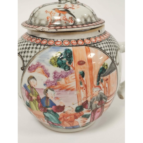 349 - Group of Chinese export porcelain to include 18th century famille rose globular teapot with cover, p... 