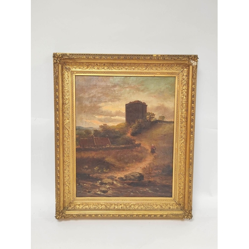 222 - In the Manner of William M Curry (19th Century).Borthwick Castle.Oil on Canvas.Signed indistinctly.5... 