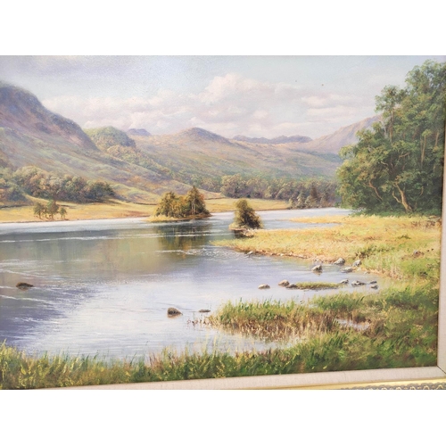 224 - Paul Harley.Rydal Water.Oil on canvas.Signed and dated 2001.49cm x 74.5cm.... 