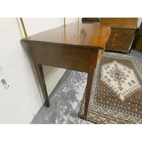 483 - 19th century George III style inlaid mahogany serving table with brass gallery rail and large centra... 