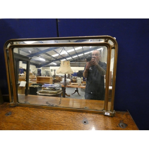 488 - Antique gilt frame overmantel mirror.