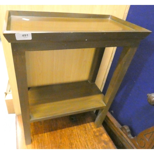 491 - Modern two tier side table.