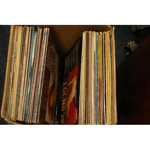 124 - Box containing LP records to include South Pacific, Close to You, Country Great, The Big Three, Big ... 