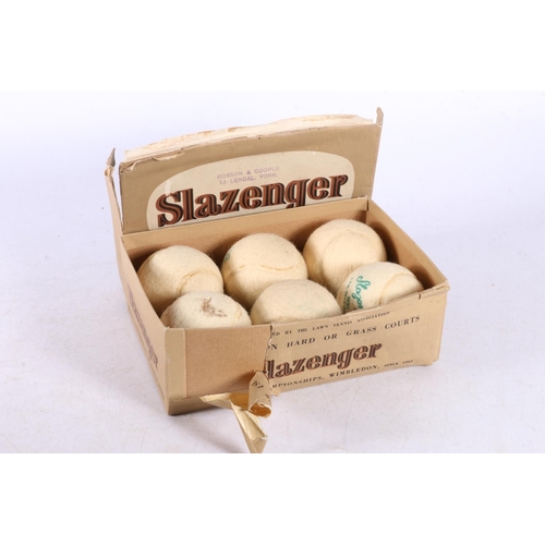 217 - Six 1950/60s Slazenger tennis balls in original box.