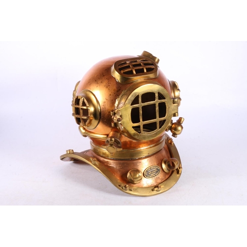 226 - Siebe Gorman reproduction copper diver's helmet, 26cm.