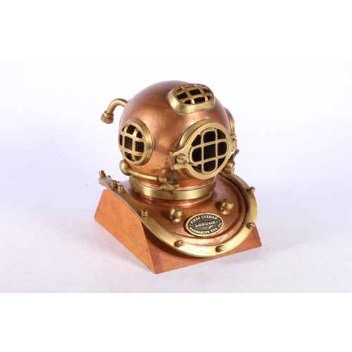 226A - Siebe Gorman reproduction copper diver's helmet, 17cm.