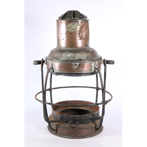 258 - George Coffin of Lowestoft copper ship's masthead lantern (no glass),