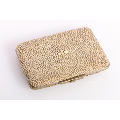 294 - Early 20th century shagreen card case.