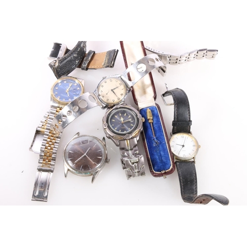 604 - Small selection of mens wristwatches and parts incl. Oskar Emil, Ingersoll etc. 