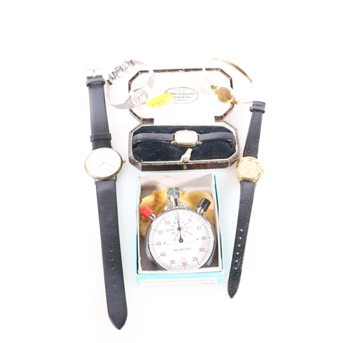 606 - Balmaster Antichoc stopwatch together a selection of dress watches