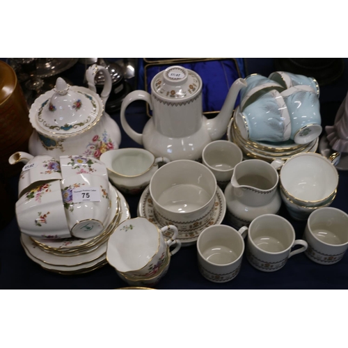 75 - Ceramics to include Royal Crown Derby Posies  cups and saucers, a Royal Albert Berkeley teapot,... 