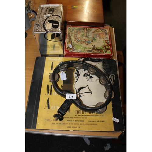 371 - Polaroid boxed camera, a Snow White puzzle game, a tambourine, etc.