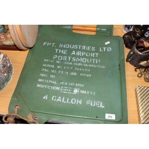 373 - Four gallon fuel bag, The Industries Airport Portsmouth.