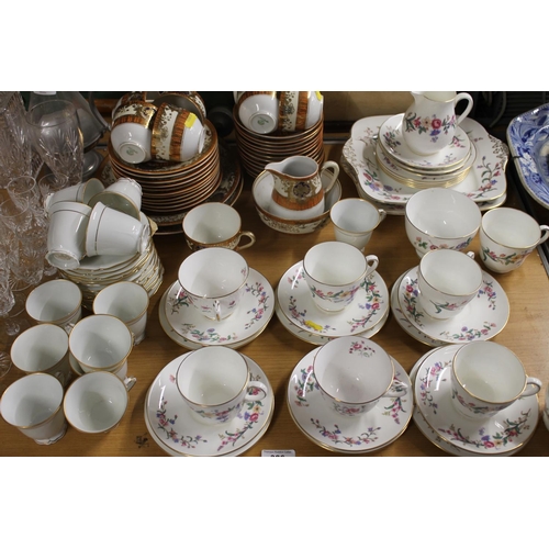 386 - Part teasets to include Crown Staffordshire, Noritake, etc.