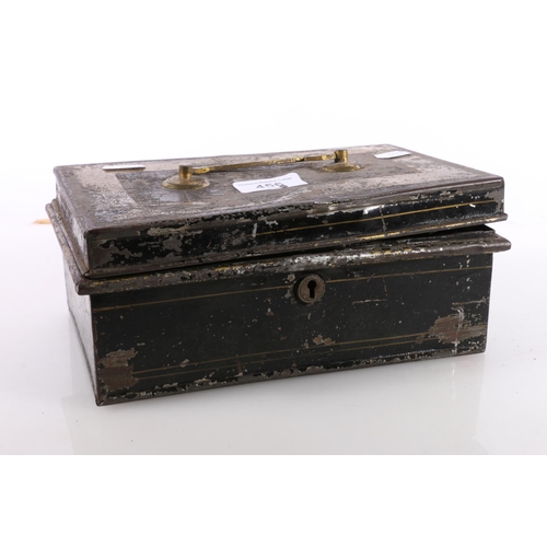 456 - Metal cash box containing approximately 5kg of mostly European pre-euro coinage.