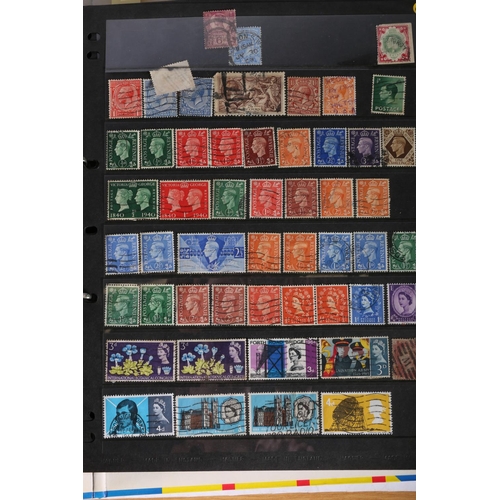 465 - GB stamps held in fifteen albums and stock books, mostly 20th century used but also an album of QV t... 