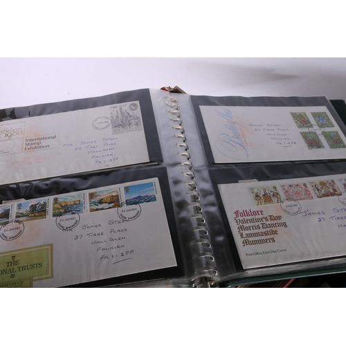 471 - Two albums of GB first day covers and PHQ cards also four Safe Album unused stamp albums for with JE... 