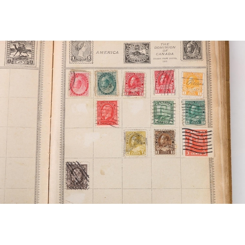 476 - Stamp collection held in a George V Rowland Hill album with Victorian and later stamps including GB,... 