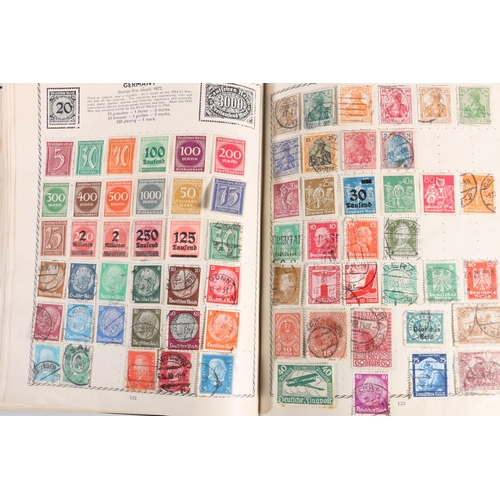 484 - Stamp collection held in a 'The Triumph' stamp album which is well populated including GREAT BRITAIN... 