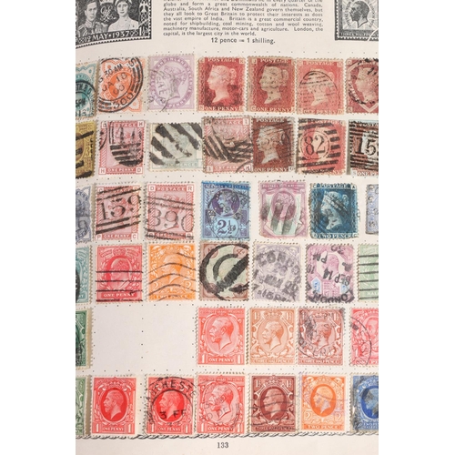 484 - Stamp collection held in a 'The Triumph' stamp album which is well populated including GREAT BRITAIN... 