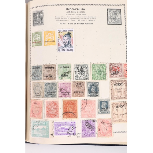 484 - Stamp collection held in a 'The Triumph' stamp album which is well populated including GREAT BRITAIN... 