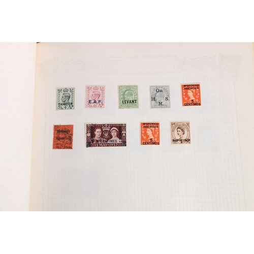 487 - Stamp collection to include a Barclay Classic Stamp Album of GREAT BRITAIN GB stamps to include QV 2... 