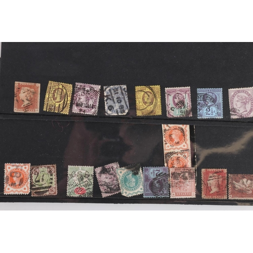 488 - Stamp collection held in one W H Smith and Son album and loose to include GREAT BRITAIN GB QV1d red ... 