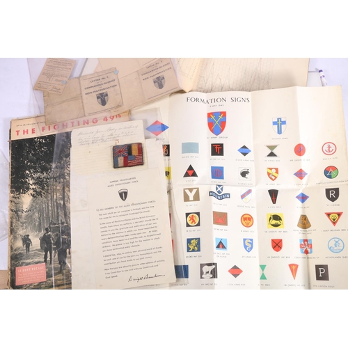 489 - Collection of ephemera to include Team Spirit (The Administration of the 53rd Welsh Division During ... 