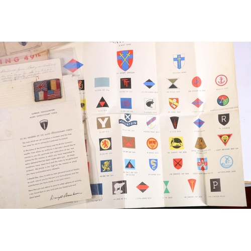 489 - Collection of ephemera to include Team Spirit (The Administration of the 53rd Welsh Division During ... 