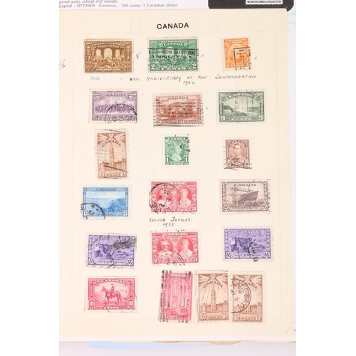 496 - Stamp collection held in a Stanley Gibbons Adventurer album (1969) with additional sheets from an ol... 