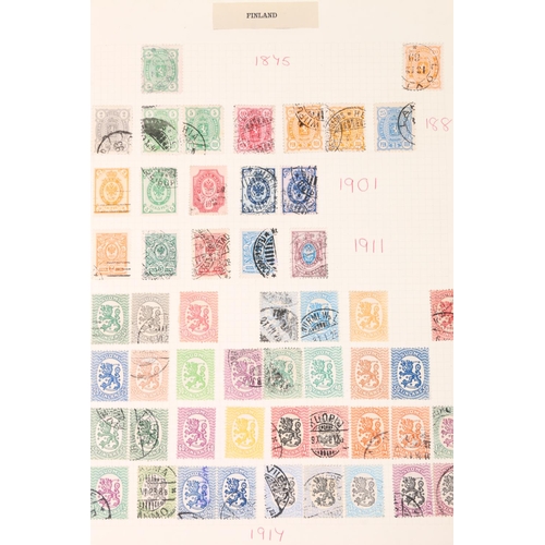 496 - Stamp collection held in a Stanley Gibbons Adventurer album (1969) with additional sheets from an ol... 