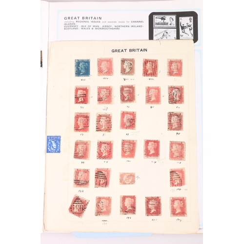 496 - Stamp collection held in a Stanley Gibbons Adventurer album (1969) with additional sheets from an ol... 