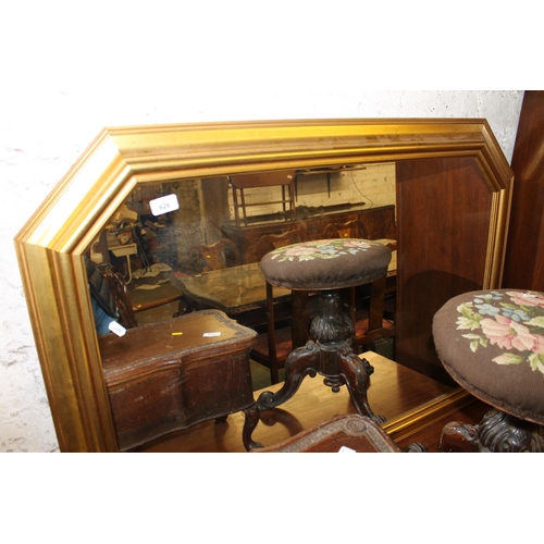 626 - Gilt framed overmantel/hall mirror.