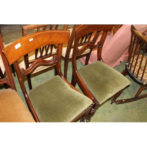 660 - Pair of late Victorian mahogany dining chairs.