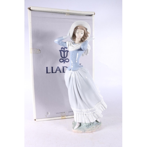 162 - Lladro porcelain figurine 04936 Spring Breeze (Viento De Primavera), 36cm tall, boxed.