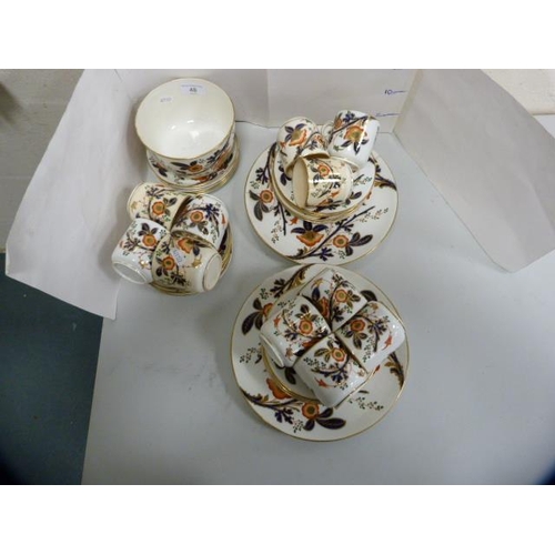 21 - Imari floral decorated part tea set.