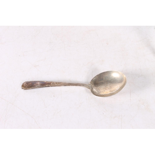 196C - Art deco style taper holder and a silver spoon, (2).