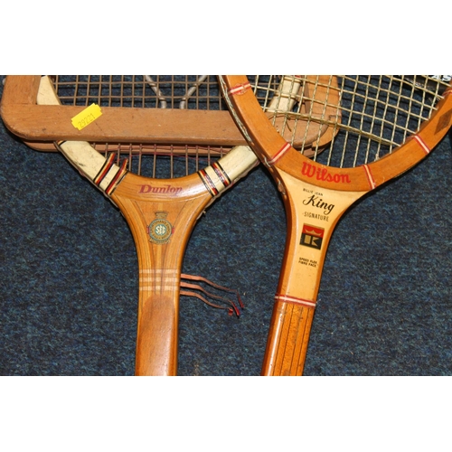 212 - Vintage tennis rackets to include Slazenger, Wilson, etc.