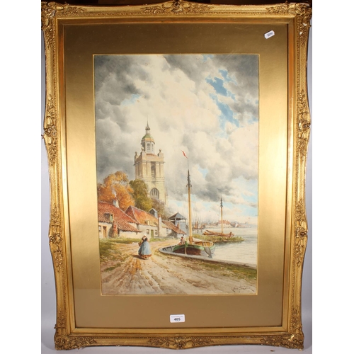 405 - LOUIS VAN STAATEN a.k.a NORRIS FOWLER WILLATT (1836-1909), Dutch scene, watercolour, signed lower ri... 