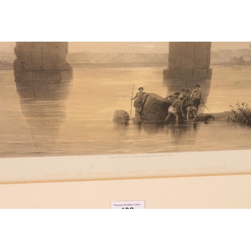 433 - DAVID ROBERTS RA (Scottish 1796-1864), Statues of Memnon at Thebes during the Inundation, lithograph... 