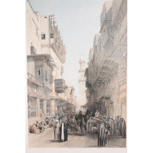 434 - DAVID ROBERTS RA (Scottish 1796-1864), Mosque El Mooristan Cairo, lithograph published by F G Moon 1... 