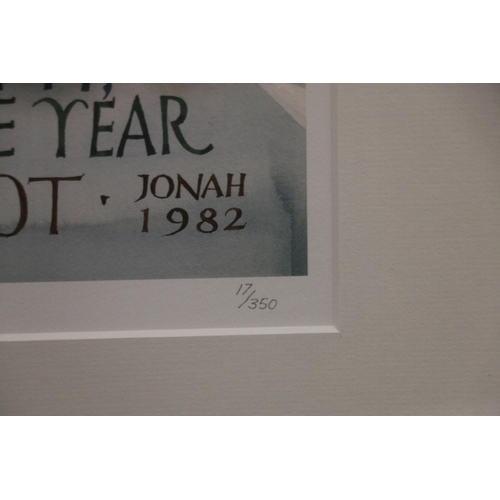 414 - JONAH JONES (Welsh/English 1919-2004), Berryman Salm 147 Eliot, limited edition print, number 17/350... 