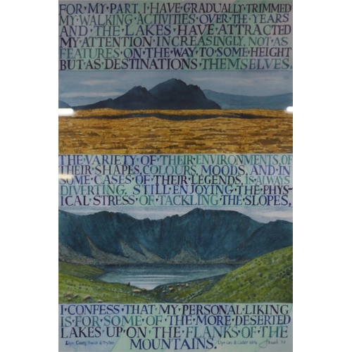 415 - JONAH JONES (Welsh/English 1919-2004), Llyn Caseg Fraith & Tryfan, limited edition print, number... 