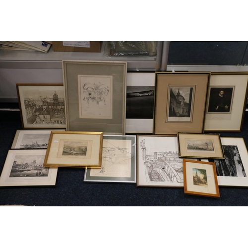 432 - Thirteen framed prints to include two photographic prints, MATTHEW WRIGHT, ROGER SAVATIER, etc.