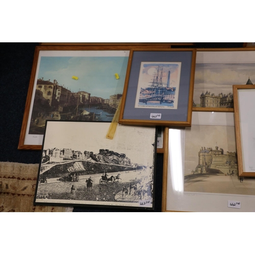 442 - Thirteen framed prints to include VAN GOGH, JEAN FRANCOIS MILLET, CANALETTO etc.