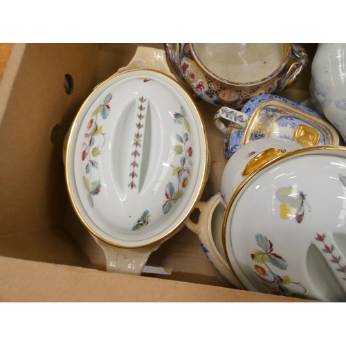 105 - Box of various tureens etc.