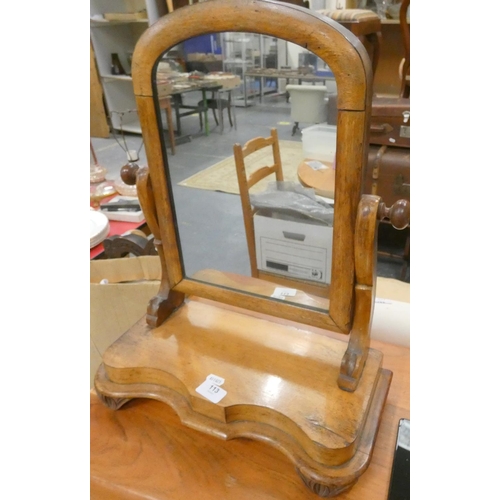 113 - Small Victorian mahogany table top swing mirror.