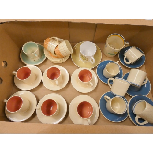 122 - Collection of Susie Cooper coffee cups and saucers including sets.